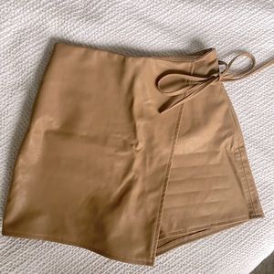 Zara faux leather skort